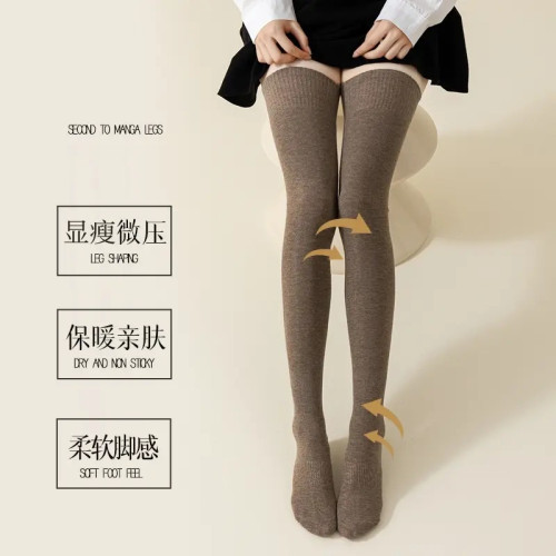 嬰喻加長到大腿根女秋冬款長筒襪保暖過膝襪薄棉防滑高筒襪壓力襪 嬰喻加長到大腿根女秋冬款長筒襪保暖過膝襪薄棉防滑高筒襪壓力襪