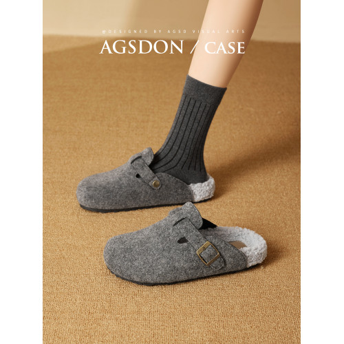 加絨勃肯鞋女2025新款秋冬季厚底雪地靴一腳蹬包頭半拖鞋保暖棉鞋 加絨勃肯鞋女2025新款秋冬季厚底雪地靴一腳蹬包頭半拖鞋保暖棉鞋