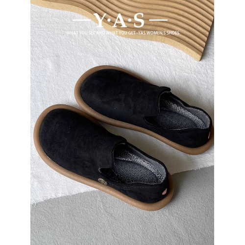 2025春季新款日系大頭鞋學院風休閒軟底勃肯鞋一腳蹬女鞋樂福鞋 2025春季新款日系大頭鞋學院風休閒軟底勃肯鞋一腳蹬女鞋樂福鞋