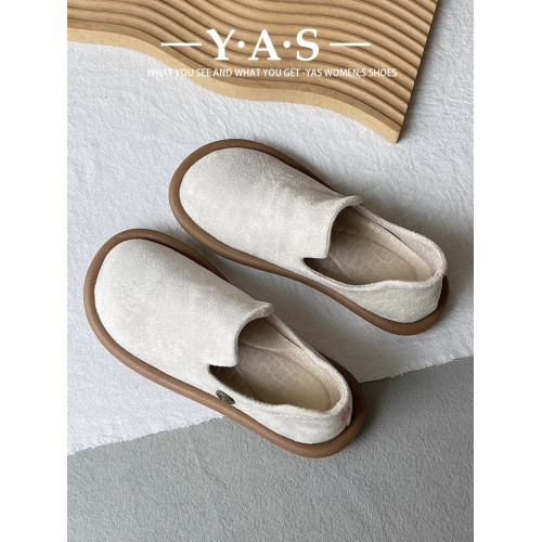 2025春季新款日系大頭鞋學院風休閒軟底勃肯鞋一腳蹬女鞋樂福鞋 2025春季新款日系大頭鞋學院風休閒軟底勃肯鞋一腳蹬女鞋樂福鞋