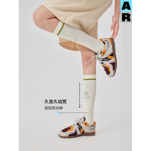 AR毛圈加厚壓力小腿襪專業運動壓縮襪健身騎行襪跑步網球襪長筒襪