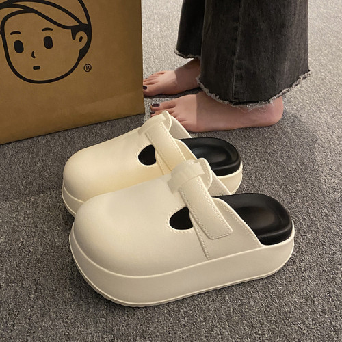 包頭涼拖鞋女款夏季2025新款簡約時尚外穿厚底增高防滑沙灘勃肯鞋 包頭涼拖鞋女款夏季2025新款簡約時尚外穿厚底增高防滑沙灘勃肯鞋