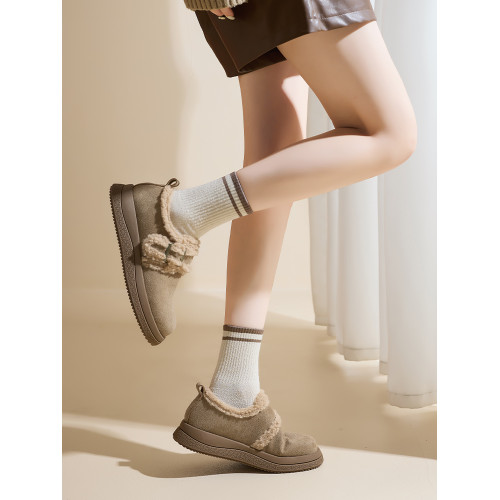 奧古獅登加絨加厚勃肯鞋女2025新款冬季厚底毛毛棉鞋子保暖雪地靴 奧古獅登加絨加厚勃肯鞋女2025新款冬季厚底毛毛棉鞋子保暖雪地靴