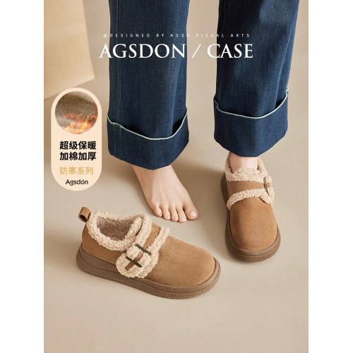 奧古獅登加絨加厚勃肯鞋女2025新款冬季厚底毛毛棉鞋子保暖雪地靴 奧古獅登加絨加厚勃肯鞋女2025新款冬季厚底毛毛棉鞋子保暖雪地靴