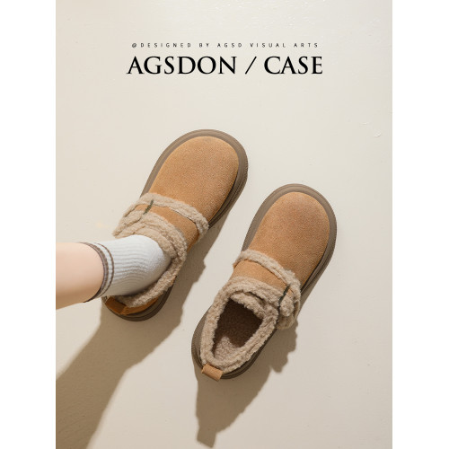 奧古獅登加絨加厚勃肯鞋女2025新款冬季厚底毛毛棉鞋子保暖雪地靴 奧古獅登加絨加厚勃肯鞋女2025新款冬季厚底毛毛棉鞋子保暖雪地靴