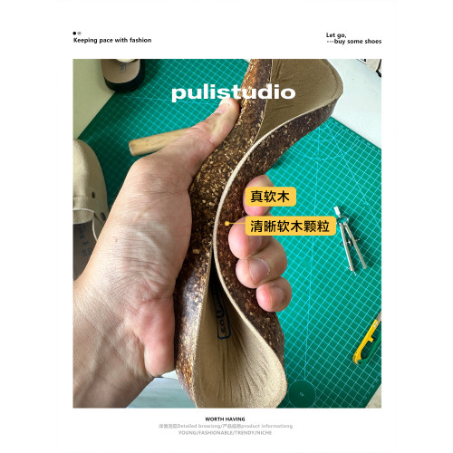 厚底真皮勃肯鞋女春秋增高小碼33拖鞋外穿半拖男女同款情侶鞋大碼