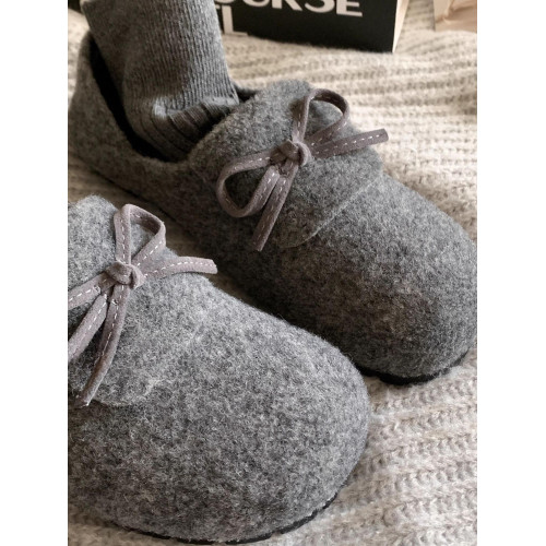 秋冬保護色~松弛感滿滿文藝復古毛呢勃肯鞋女2025加絨一腳蹬單鞋 秋冬保護色~松弛感滿滿文藝復古毛呢勃肯鞋女2025加絨一腳蹬單鞋