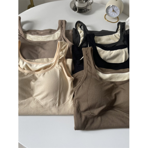 加絨吊帶背心女秋冬2025新款加厚帶胸墊美背保暖內衣內搭打底上衣 加絨吊帶背心女秋冬2025新款加厚帶胸墊美背保暖內衣內搭打底上衣