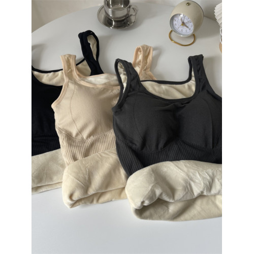 加絨吊帶背心女秋冬2025新款加厚帶胸墊美背保暖內衣內搭打底上衣 加絨吊帶背心女秋冬2025新款加厚帶胸墊美背保暖內衣內搭打底上衣