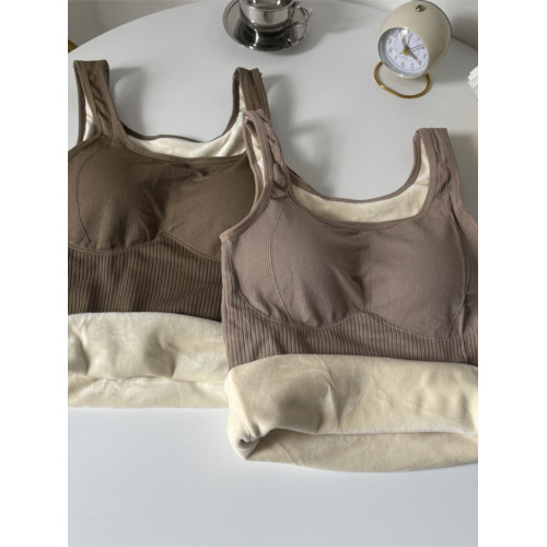 加絨吊帶背心女秋冬2025新款加厚帶胸墊美背保暖內衣內搭打底上衣 加絨吊帶背心女秋冬2025新款加厚帶胸墊美背保暖內衣內搭打底上衣