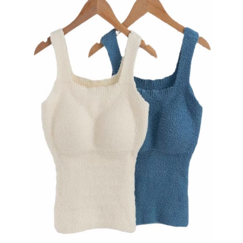 新款秋冬長款羊羔絨保暖背心帶胸墊可拆卸胸墊外穿內搭保暖內衣女 新款秋冬長款羊羔絨保暖背心帶胸墊可拆卸胸墊外穿內搭保暖內衣女