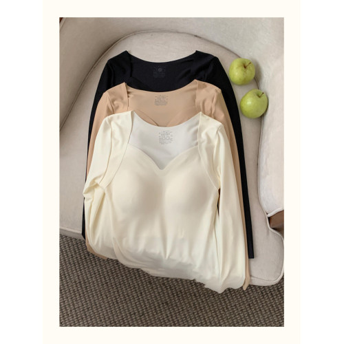 保暖背心女帶胸墊秋衣2025新款秋冬吊帶顯瘦長袖打底衫內搭肌底衣 保暖背心女帶胸墊秋衣2025新款秋冬吊帶顯瘦長袖打底衫內搭肌底衣