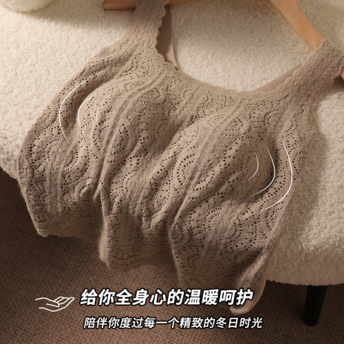 2025新款爆款法式蕾絲性感保暖吊帶背心女帶胸墊修身內搭外穿 2025新款爆款法式蕾絲性感保暖吊帶背心女帶胸墊修身內搭外穿