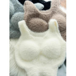 一秒升溫！2025新款綿羊毛自髮熱保暖背心女款帶胸墊秋冬季內衣