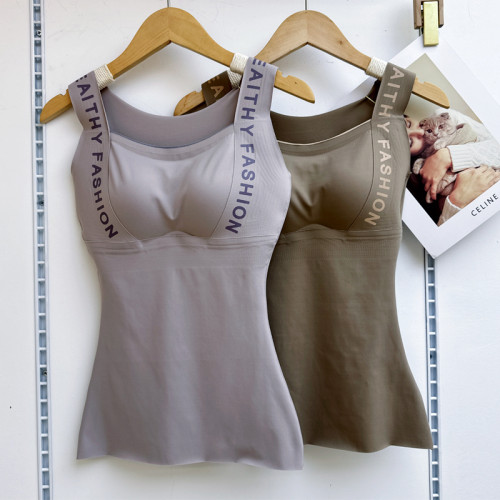 高彈強壓塑身衣上半身女塑形美體上衣秋冬保暖帶胸墊束腰收腹背心 高彈強壓塑身衣上半身女塑形美體上衣秋冬保暖帶胸墊束腰收腹背心