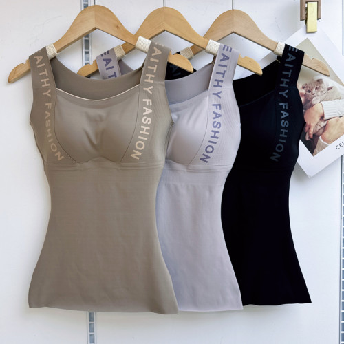 高彈強壓塑身衣上半身女塑形美體上衣秋冬保暖帶胸墊束腰收腹背心 高彈強壓塑身衣上半身女塑形美體上衣秋冬保暖帶胸墊束腰收腹背心