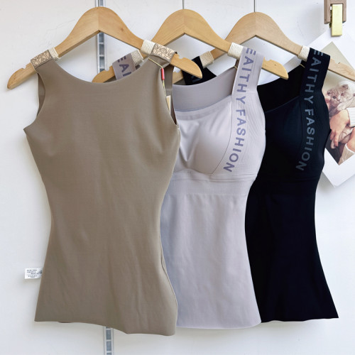 高彈強壓塑身衣上半身女塑形美體上衣秋冬保暖帶胸墊束腰收腹背心 高彈強壓塑身衣上半身女塑形美體上衣秋冬保暖帶胸墊束腰收腹背心