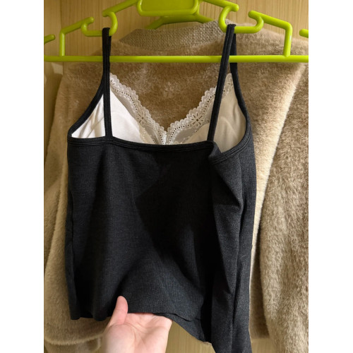 純欲風蕾絲花邊吊帶一體女士保暖背心帶胸墊2025新款秋冬打底內搭 純欲風蕾絲花邊吊帶一體女士保暖背心帶胸墊2025新款秋冬打底內搭