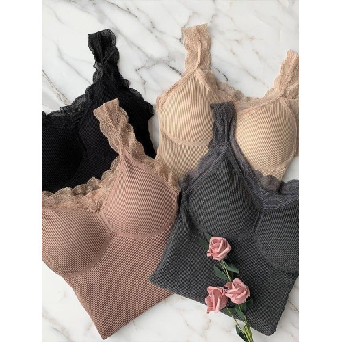 保暖加絨加厚高品質吊帶背心女蕾絲帶胸墊內搭修身上衣打底衫冬 保暖加絨加厚高品質吊帶背心女蕾絲帶胸墊內搭修身上衣打底衫冬