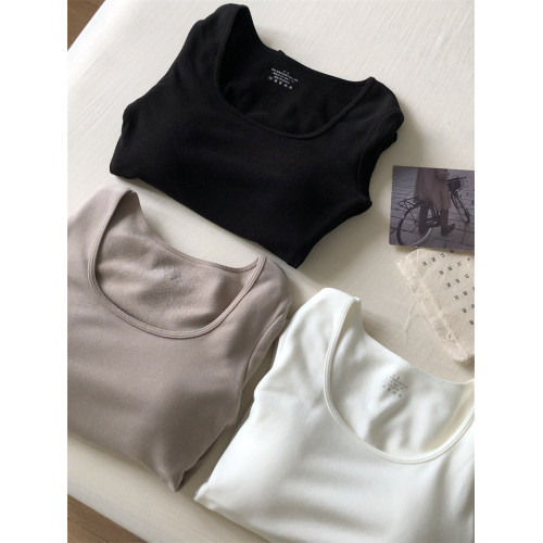 暖暖小火爐~版型超顯瘦!大U領帶胸墊加厚髮熱磨毛保暖內衣打底衣 暖暖小火爐~版型超顯瘦!大U領帶胸墊加厚髮熱磨毛保暖內衣打底衣