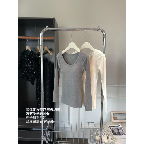 黛美茄8792女士抗菌羊絨蛋白打底上衣帶胸墊保暖內衣秋冬圓領內搭