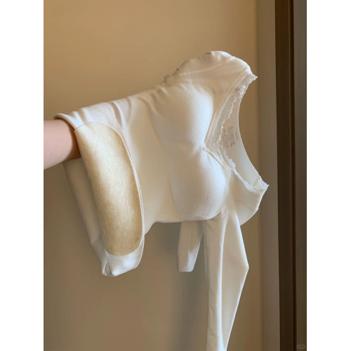 羊絨蠶絲保暖內衣女加絨加厚秋衣秋褲套裝秋冬季帶胸墊打底內搭衫 羊絨蠶絲保暖內衣女加絨加厚秋衣秋褲套裝秋冬季帶胸墊打底內搭衫