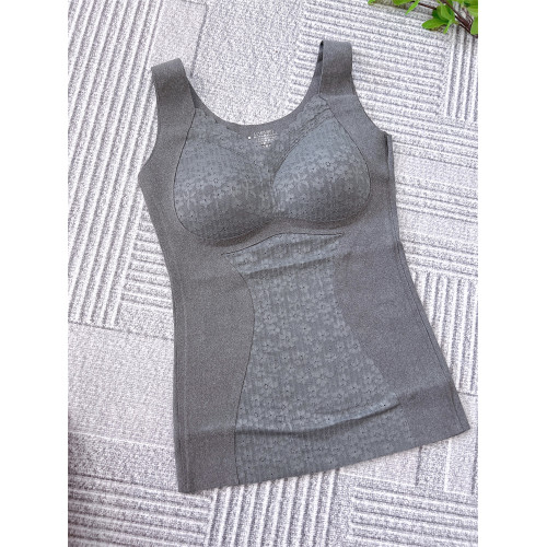 蕾絲髮熱保暖背心女帶胸墊2025年秋冬一體式內搭吊帶內衣收腹打底 蕾絲髮熱保暖背心女帶胸墊2025年秋冬一體式內搭吊帶內衣收腹打底