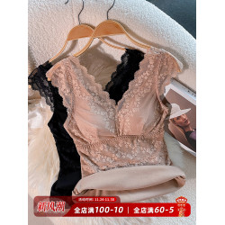 冬季保暖背心女士帶胸墊一體式打底貼身上衣內搭防寒德絨磨毛內衣