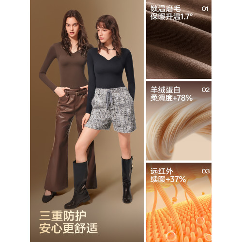 草本初色保暖上衣女帶胸墊打底衫內搭2025新款冬季髮熱秋衣肌底衣 草本初色保暖上衣女帶胸墊打底衫內搭2025新款冬季髮熱秋衣肌底衣