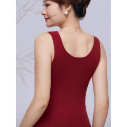 帶胸墊德絨保暖背心女秋冬加絨前開釦內穿馬甲中老年媽媽文胸一體