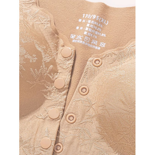 帶胸墊德絨保暖背心女秋冬加絨前開釦內穿馬甲中老年媽媽文胸一體 帶胸墊德絨保暖背心女秋冬加絨前開釦內穿馬甲中老年媽媽文胸一體