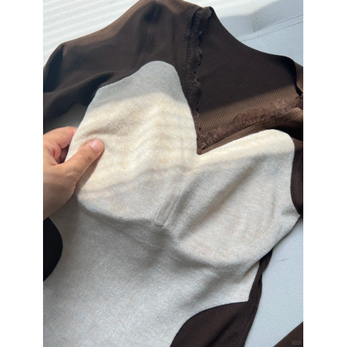 羊毛蠶絲蕾絲V領保暖內衣女帶胸墊打底秋衣秋褲加絨內搭套裝秋冬 羊毛蠶絲蕾絲V領保暖內衣女帶胸墊打底秋衣秋褲加絨內搭套裝秋冬