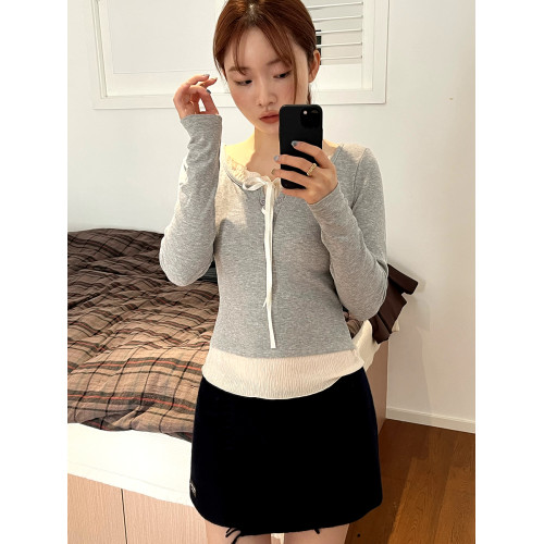 JoyceBra秋冬季加厚假兩件保暖內衣女帶胸墊內搭彈力顯瘦打底秋衣 JoyceBra秋冬季加厚假兩件保暖內衣女帶胸墊內搭彈力顯瘦打底秋衣