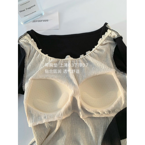 JoyceBra秋冬季加厚假兩件保暖內衣女帶胸墊內搭彈力顯瘦打底秋衣 JoyceBra秋冬季加厚假兩件保暖內衣女帶胸墊內搭彈力顯瘦打底秋衣