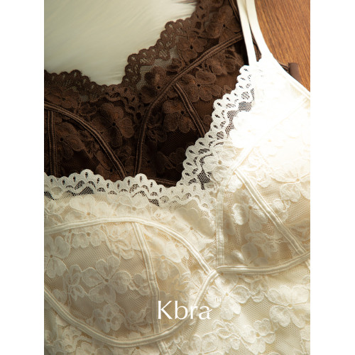 Kbra蕾絲磨毛保暖背心女2025新款帶胸墊免穿文胸一體式冬季打底衣 Kbra蕾絲磨毛保暖背心女2025新款帶胸墊免穿文胸一體式冬季打底衣