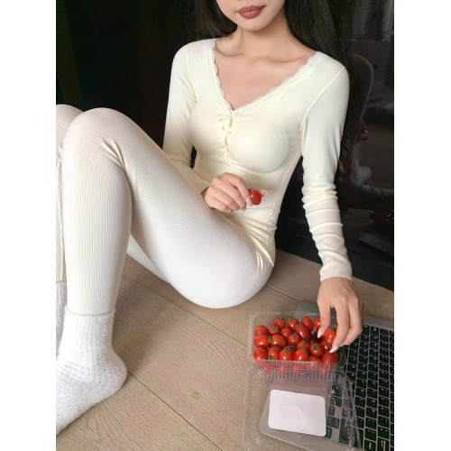 7A羊絨保暖內衣女加絨加厚秋衣秋褲套裝2025秋冬季帶胸墊修身上衣 7A羊絨保暖內衣女加絨加厚秋衣秋褲套裝2025秋冬季帶胸墊修身上衣