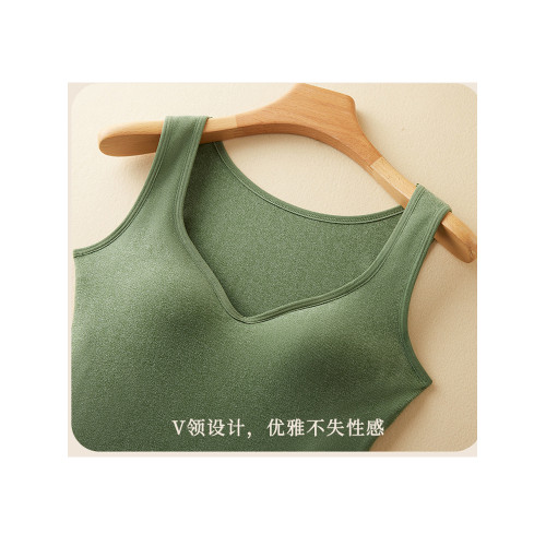 帶胸墊保暖背心女秋冬季德絨陽離子軟糯文胸內衣打底加絨內搭秋衣 帶胸墊保暖背心女秋冬季德絨陽離子軟糯文胸內衣打底加絨內搭秋衣