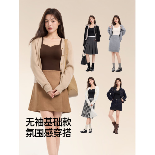 保暖背心女帶胸墊秋衣2025秋冬打底衫吊帶無痕保暖內搭上衣肌底衣 保暖背心女帶胸墊秋衣2025秋冬打底衫吊帶無痕保暖內搭上衣肌底衣