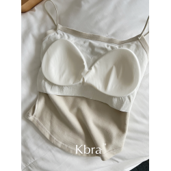 Kbra自髮熱無痕保暖吊帶背心女2025新款打底上衣外穿內搭帶胸墊