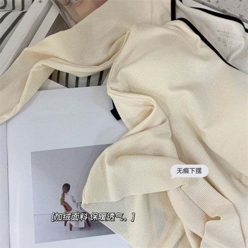 黛美茄8766抗菌羊絨蛋白打底上衣帶胸墊保暖內衣女低領髮熱秋冬季 黛美茄8766抗菌羊絨蛋白打底上衣帶胸墊保暖內衣女低領髮熱秋冬季