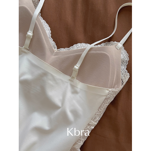Kbra法式蕾絲磨毛吊帶背心女2025新款帶胸墊內搭外穿一體打底上衣 Kbra法式蕾絲磨毛吊帶背心女2025新款帶胸墊內搭外穿一體打底上衣