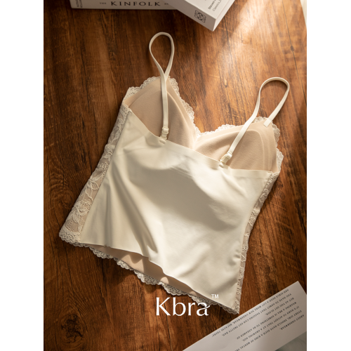 Kbra法式蕾絲磨毛加薄絨吊帶背心女冬保暖帶胸墊內搭一體打底上衣 Kbra法式蕾絲磨毛加薄絨吊帶背心女冬保暖帶胸墊內搭一體打底上衣