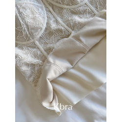 Kbra秋冬加絨蕾絲魚骨吊帶背心女2025新款保暖帶胸墊內搭外穿打底