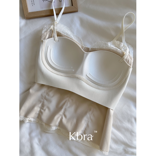 Kbra秋冬加絨蕾絲魚骨吊帶背心女2025新款保暖帶胸墊內搭外穿打底 Kbra秋冬加絨蕾絲魚骨吊帶背心女2025新款保暖帶胸墊內搭外穿打底
