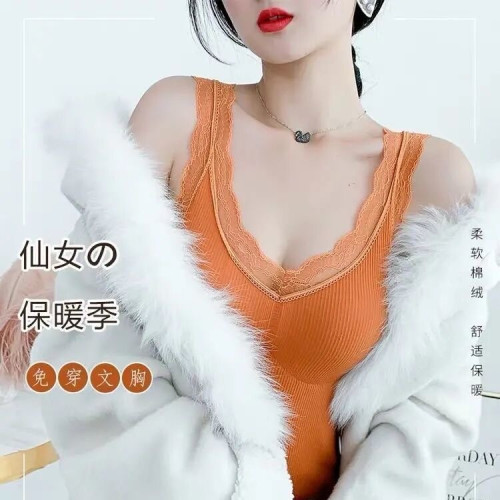 加厚加絨保暖內衣女保暖背心女內穿外穿美背免穿文胸加絨打底衫女 加厚加絨保暖內衣女保暖背心女內穿外穿美背免穿文胸加絨打底衫女