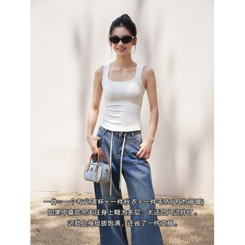 德絨保暖背心帶罩杯胸墊一體秋衣女上衣內搭秋冬加絨打底保暖內衣 德絨保暖背心帶罩杯胸墊一體秋衣女上衣內搭秋冬加絨打底保暖內衣