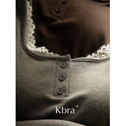 Kbra超暖!磨毛絨保暖吊帶背心女秋冬季帶胸墊自髮熱打底上衣內搭