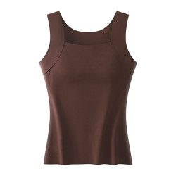 無痕打底內衣吊帶背心女新款文胸一體內搭保暖上衣帶胸墊肌底上衣