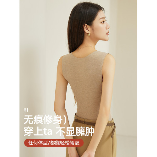 德絨保暖內衣女內搭bra背心帶胸墊免穿文胸加絨加厚髮熱秋衣冬季 德絨保暖內衣女內搭bra背心帶胸墊免穿文胸加絨加厚髮熱秋衣冬季