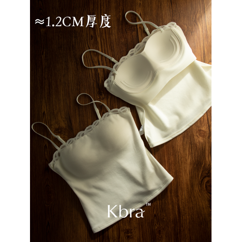 Kbra法式蕾絲領保暖背心女2025新款帶胸墊冬季加絨內搭打底上衣 Kbra法式蕾絲領保暖背心女2025新款帶胸墊冬季加絨內搭打底上衣